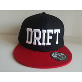 DRIFT baseball sapka, fekete / piros SNAPBACK